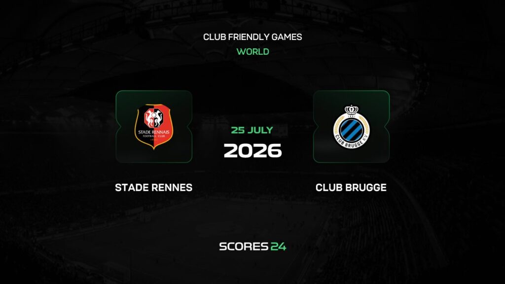 Stade Rennais vs Club Brugge | 25 de Julio de 2026 | Partidos amistosos top | 11:00