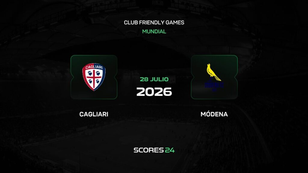 Cagliari vs Modena | 28 de Julio de 2026 | Partidos amistosos | 10:00