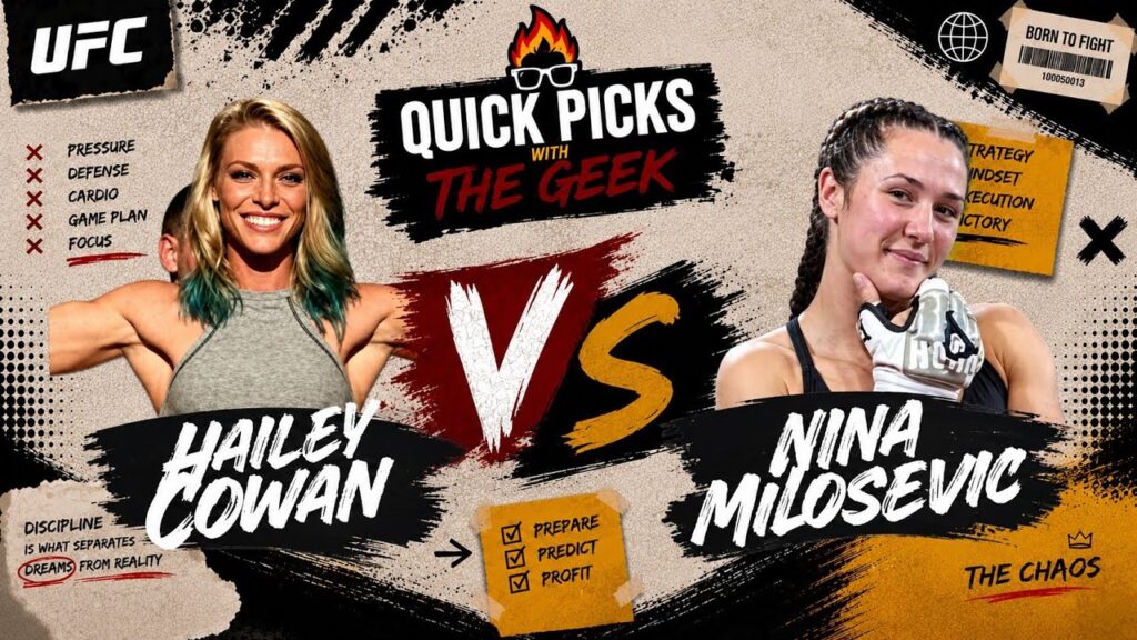 Bantamweight – Nina Milošević vs Hailey Cowan — 🗓 Sáb 01/08/2026 — ⏰ 09:00 aprox.