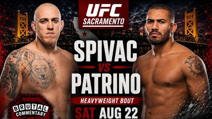 🔥 Heavyweight – Sergey Spivac vs Vitor Petrino — 🗓 Sáb 22/08/2026 — ⏰ 19:00