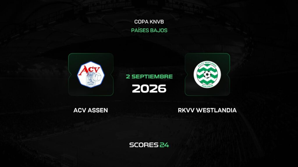 ACV Assen vs Westlandia | 02 de Septiembre de 2026 | KNVB beker | 13:00
