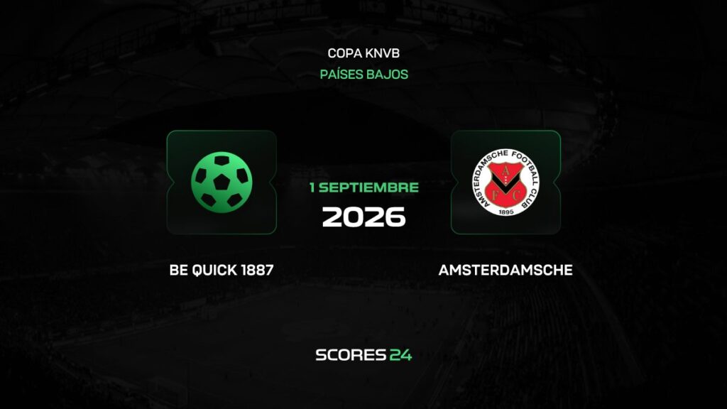Be Quick 1887 vs Amsterdamsche FC | 01 de Septiembre de 2026 | KNVB beker | 13:00