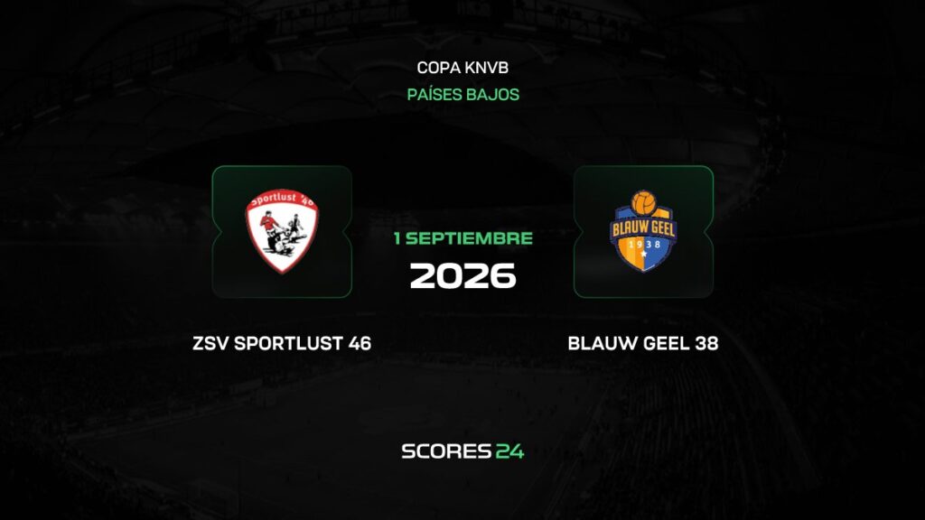 Sportlust ’46 vs Blauw Geel ’38 | 01 de Septiembre de 2026 | KNVB beker | 13:00