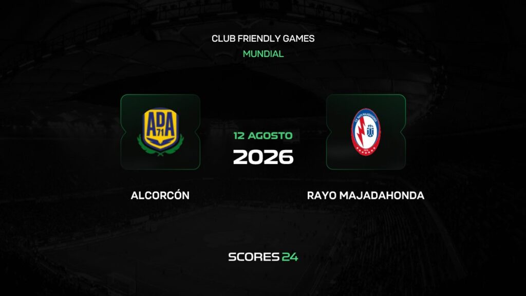 Alcorcón vs Rayo Majadahonda | 12 de Agosto de 2026 | Partidos amistosos | 03:00