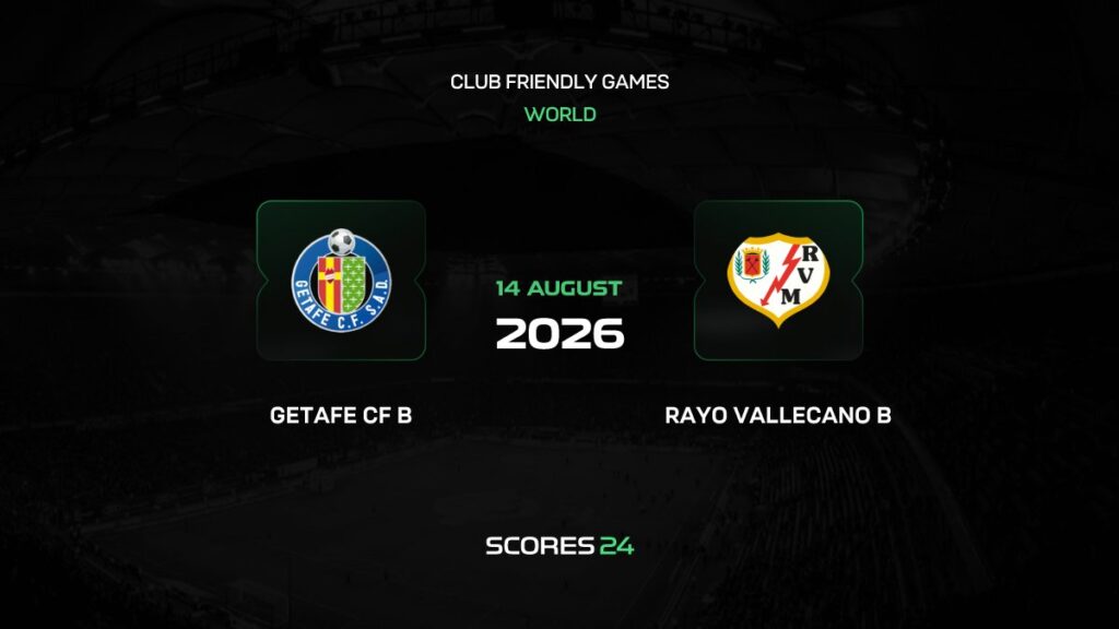 Getafe B vs Rayo Vallecano B | 14 de Agosto de 2026 | Partidos amistosos | 03:00