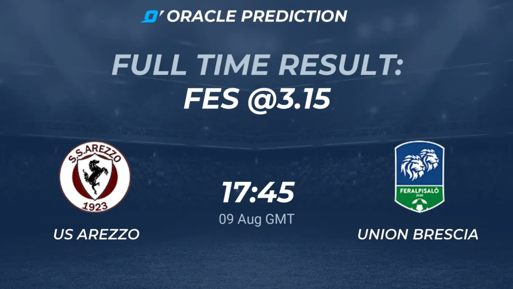 SS Arezzo vs Union Brescia | 09 de Agosto de 2026 | Coppa italia | 12:45