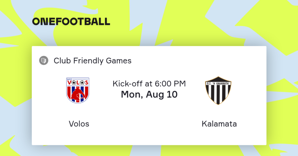 Volos NFC vs Kalamata FC | 10 de Agosto de 2026 | Partidos amistosos | 13:00