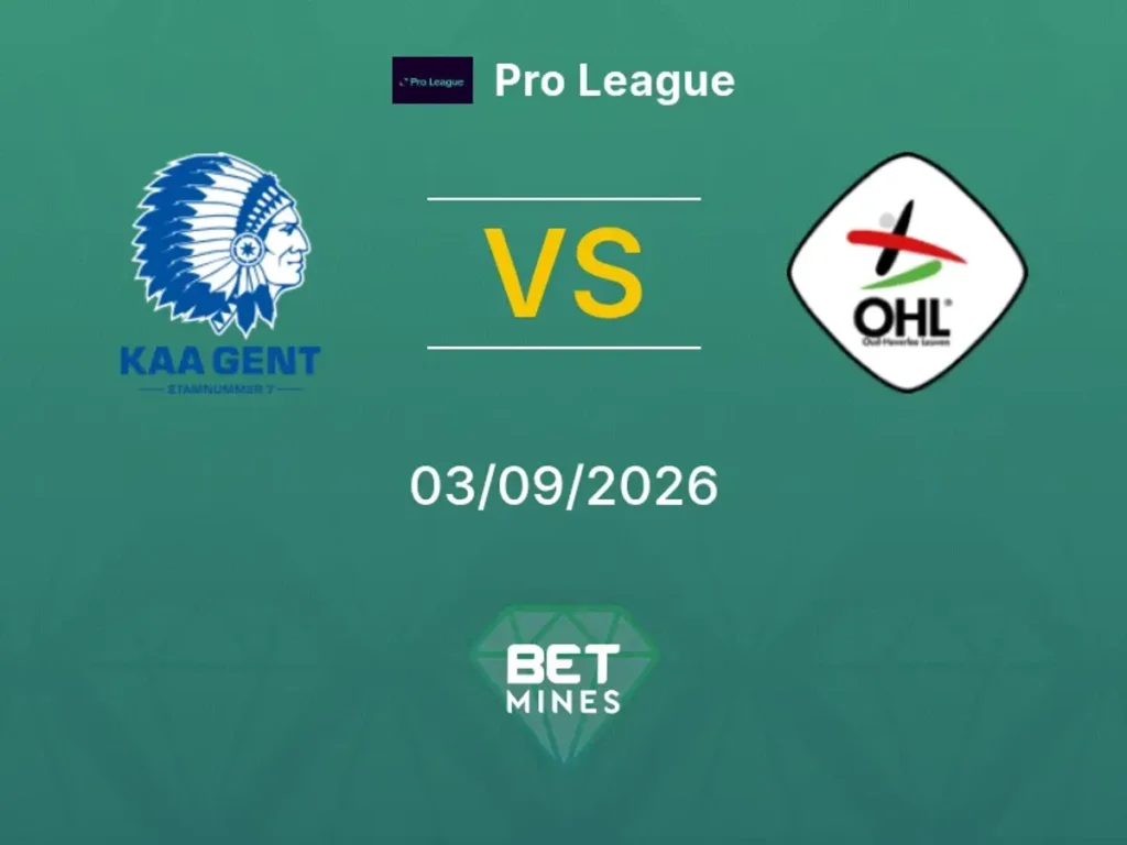 KAA Gent vs OH Leuven | 03 de Septiembre de 2026 | Liga belga | 13:30