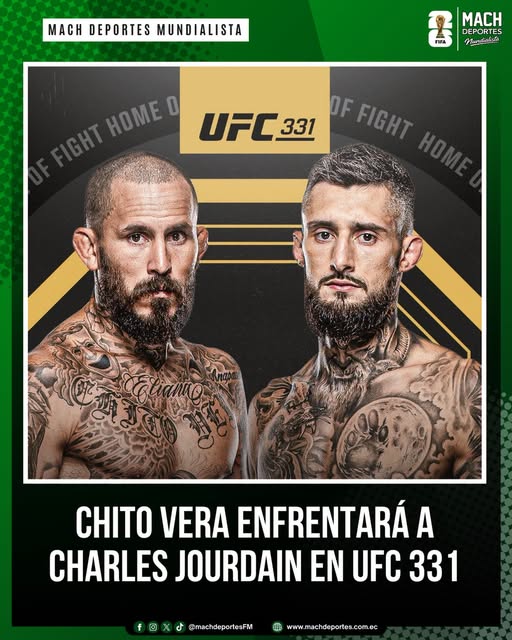 🔥 Bantamweight — Charles Jourdain vs Marlon “Chito” Vera — ⏰ 19:00 aprox. 🔥🥊