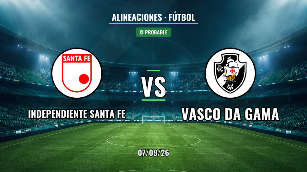 🇨🇴 Santa Fe vs Vasco da Gama 🇧🇷 | 08 de Septiembre de 2026 | Copa libertadores | 17:00