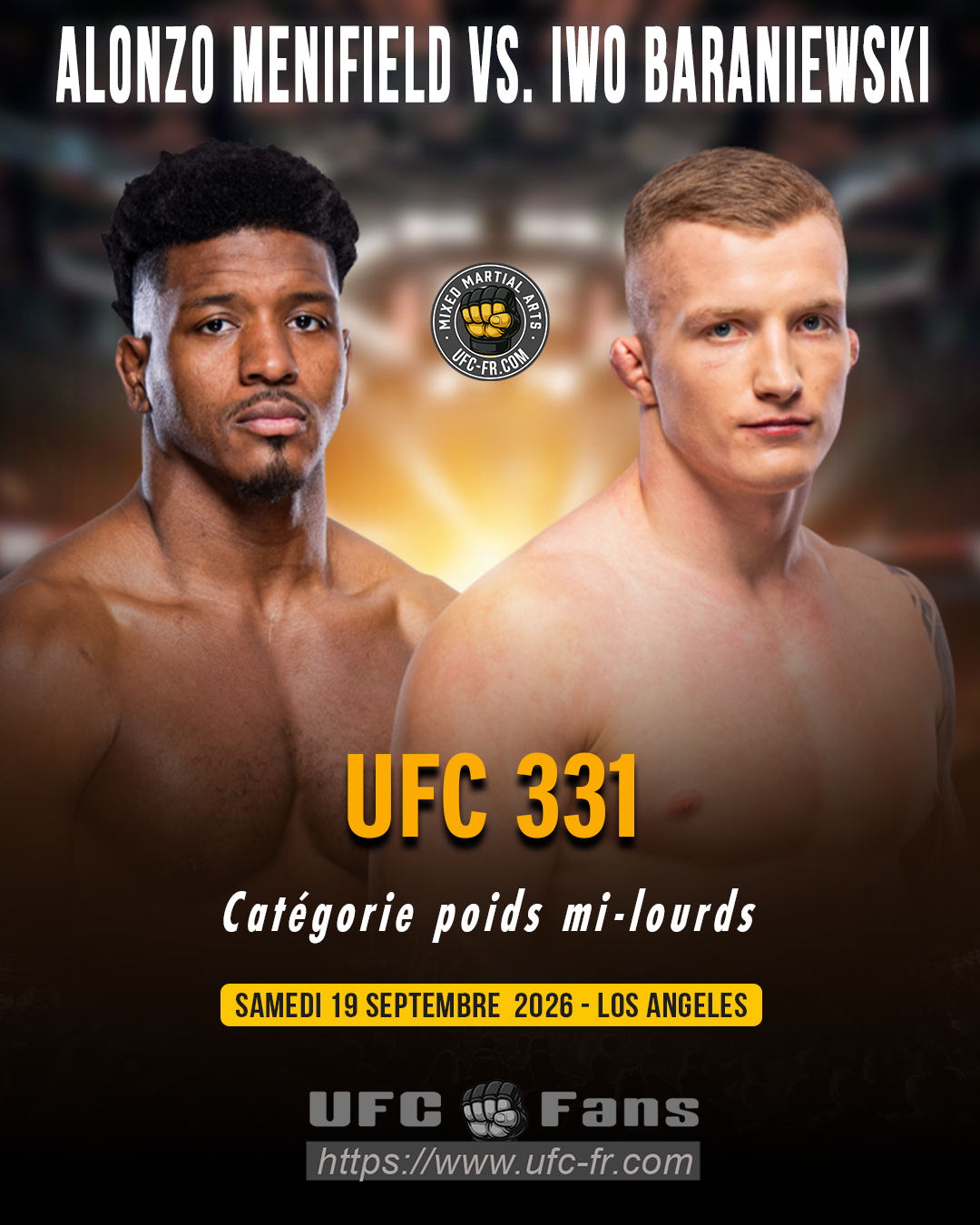 🔥 Light Heavyweight — Iwo Baraniewski vs Alonzo Menifield — ⏰ 20:30 aprox. 🔥