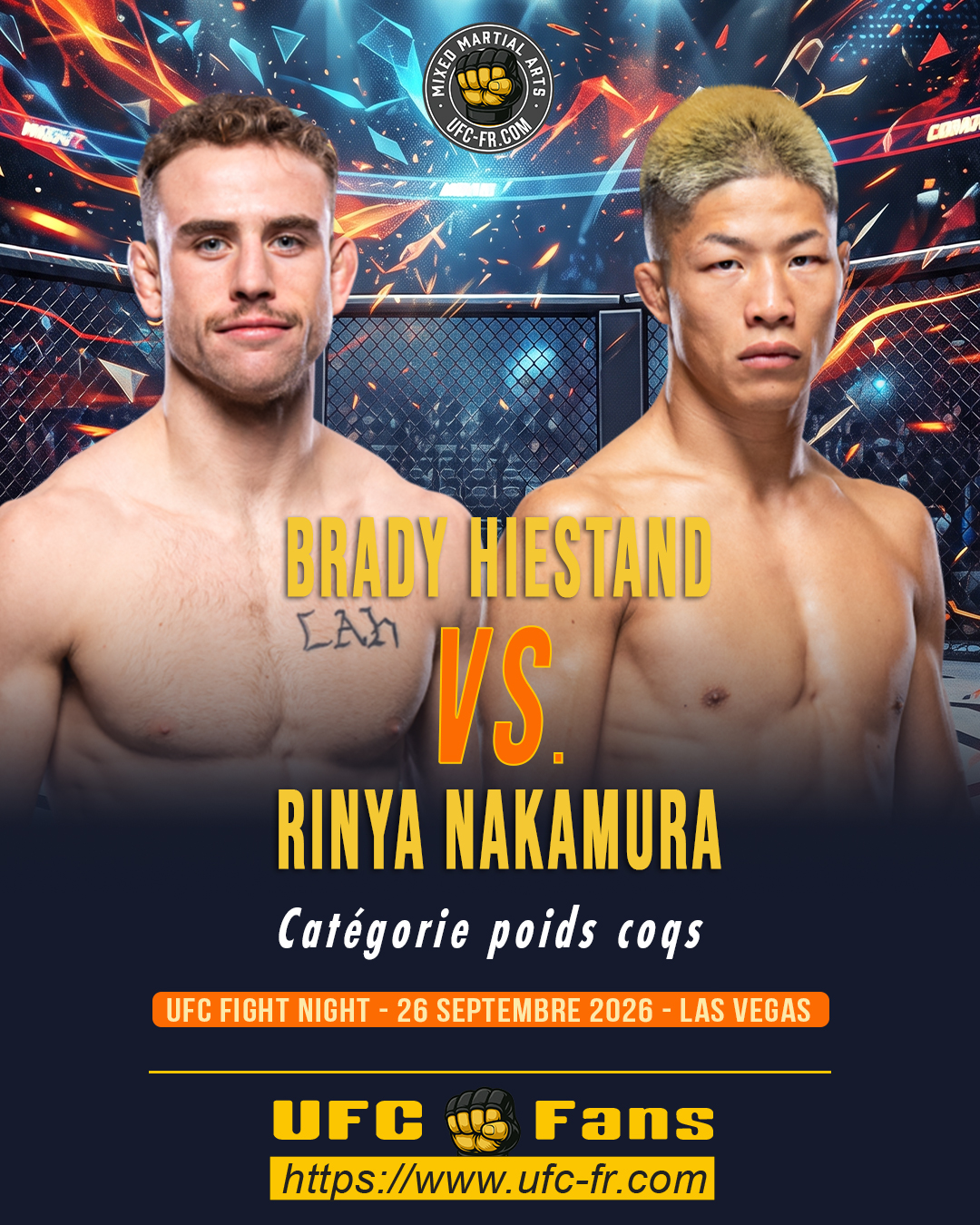 🔥 Bantamweight — Brady Hiestand vs Rinya Nakamura