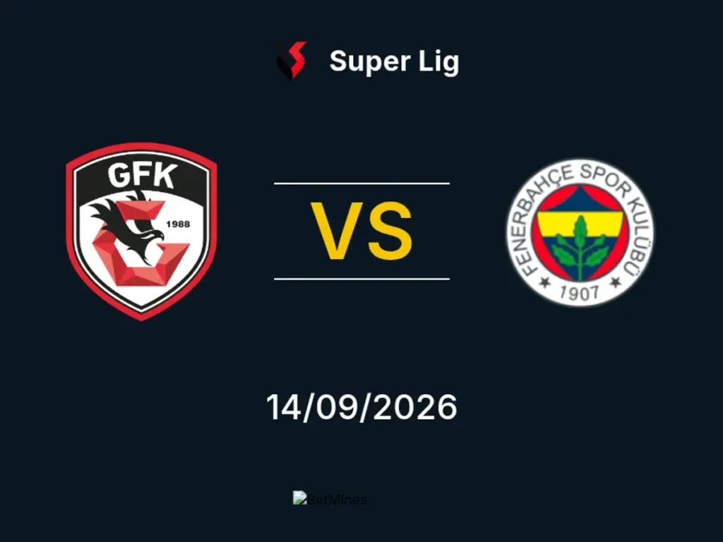 Gaziantep vs Fenerbahçe | 14 de Septiembre de 2026 | Liga turca | 12:00
