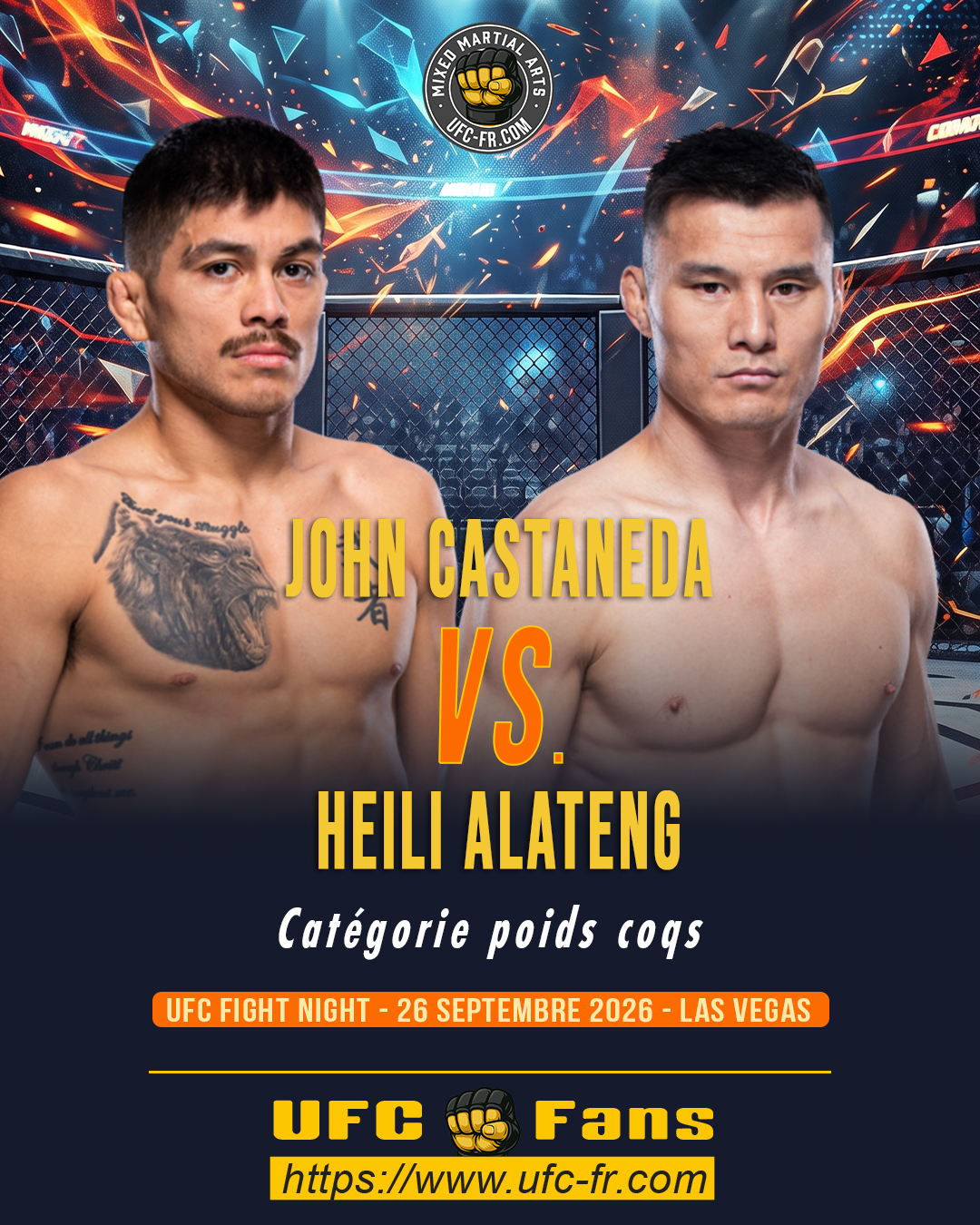Bantamweight — John Castañeda vs Alatengheili