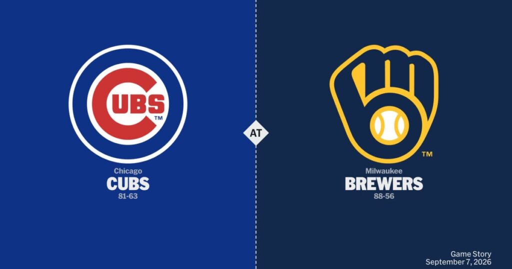 🔥⚾ Chicago Cubs vs Milwaukee Brewers — 📅 Miércoles 09/09/2026 — 18:40