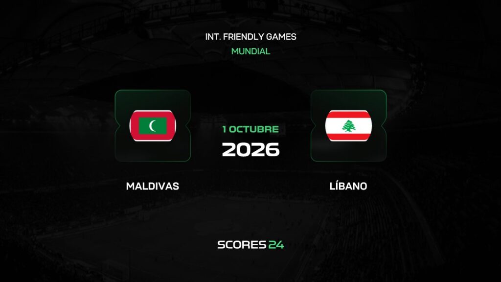 Maldivas vs Líbano | 01 de Octubre de 2026 | Amistosos selecciones | 07:00