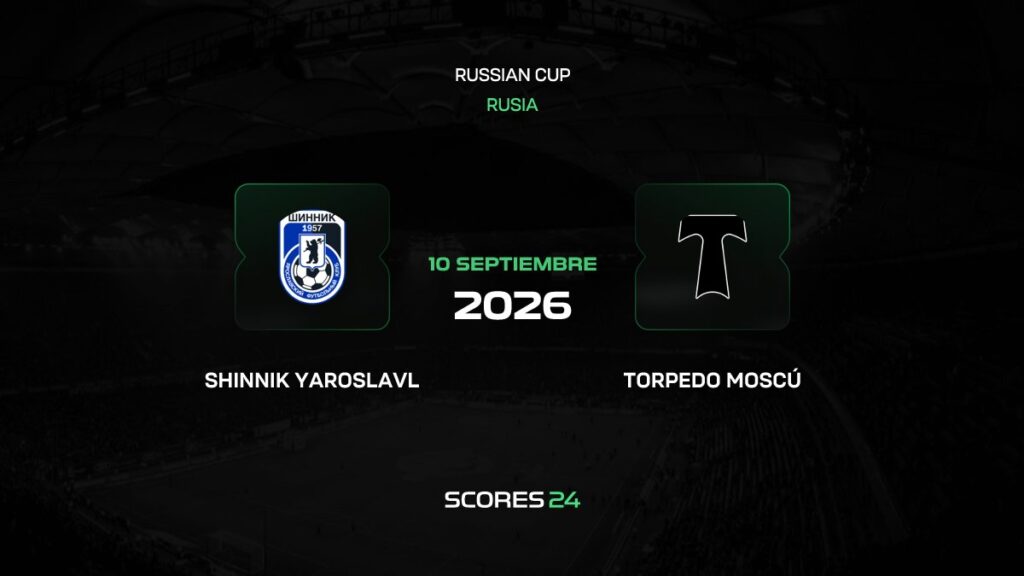 Shinnik Yaroslavl vs Torpedo Moscow | 10 de Septiembre de 2026 | Copa rusa | 11:30
