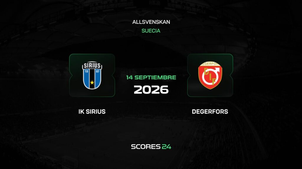 IK Sirius vs Degerfors | 14 de Septiembre de 2026 | Liga sueca | 12:00