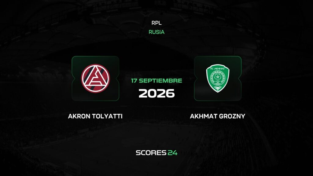 Akron Tolyatti vs Akhmat Grozny | 17 de Septiembre de 2026 | Premier league rusia | 10:30