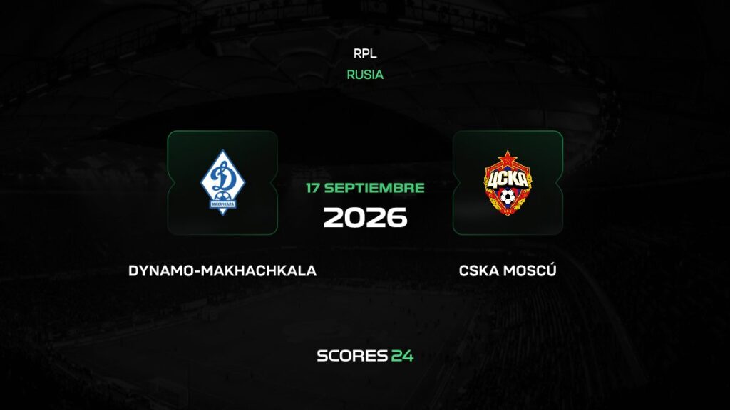 Dynamo Makhachkala vs CSKA Moskva | 17 de Septiembre de 2026 | Premier league rusia | 12:45