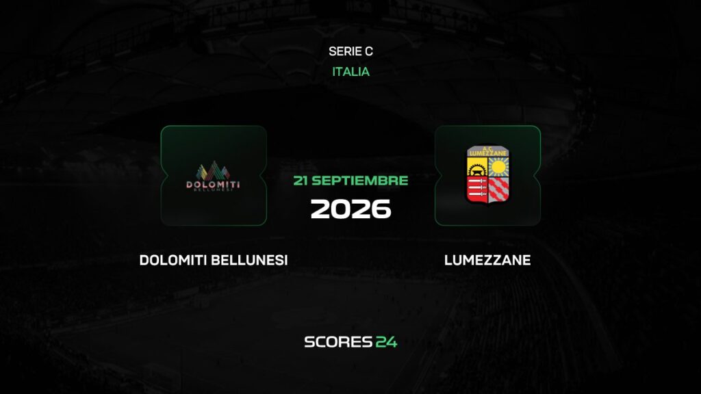 Dolomiti Bellunesi vs Lumezzane | 21 de Septiembre de 2026 | Serie c | 13:30