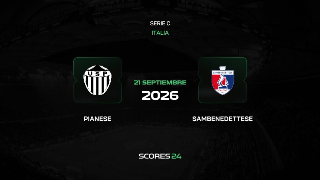 Pianese vs Sambenedettese | 21 de Septiembre de 2026 | Serie c | 13:30