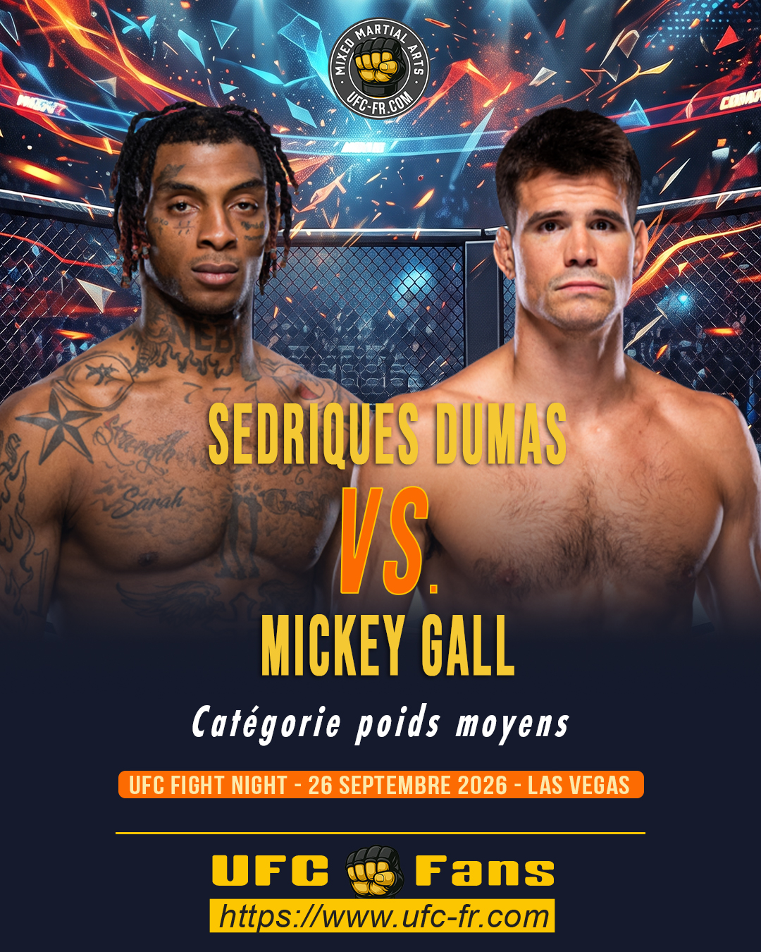 🔥 Middleweight — Mickey Gall vs Sedriques Dumas