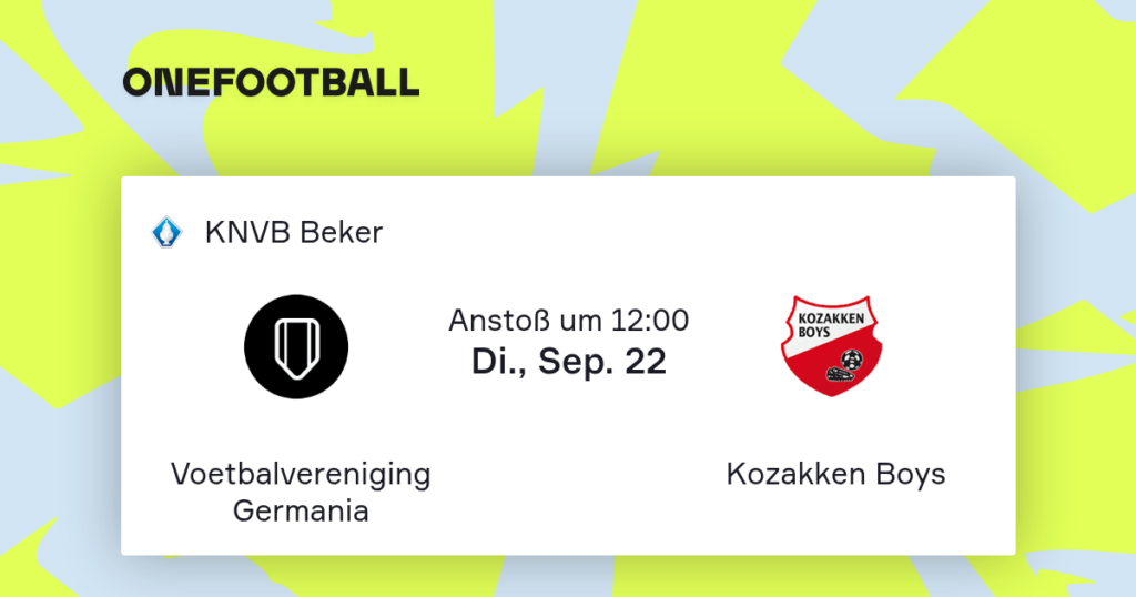 Germania vs Kozakken Boys | 23 de Septiembre de 2026 | KNVB beker | 13:00