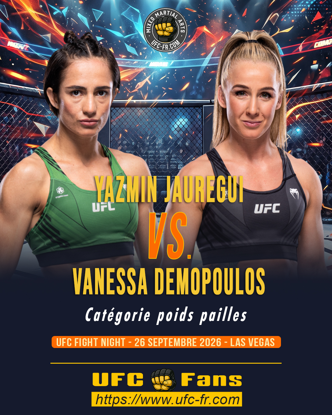 🔥 Women’s Strawweight — Vanessa Demopoulos vs Yazmin Jauregui
