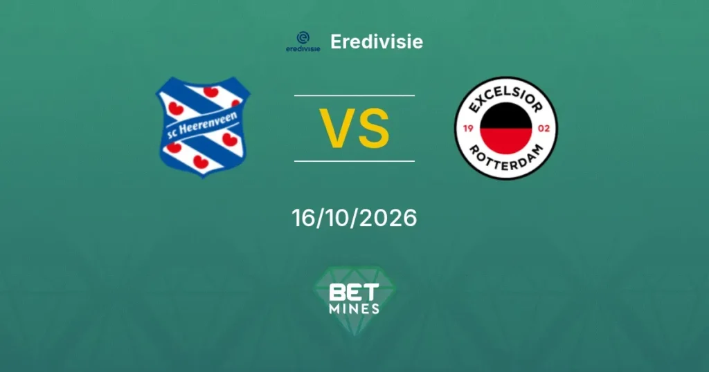 Heerenveen vs Excelsior | 16 de Octubre de 2026 | Eredivisie | 13:00