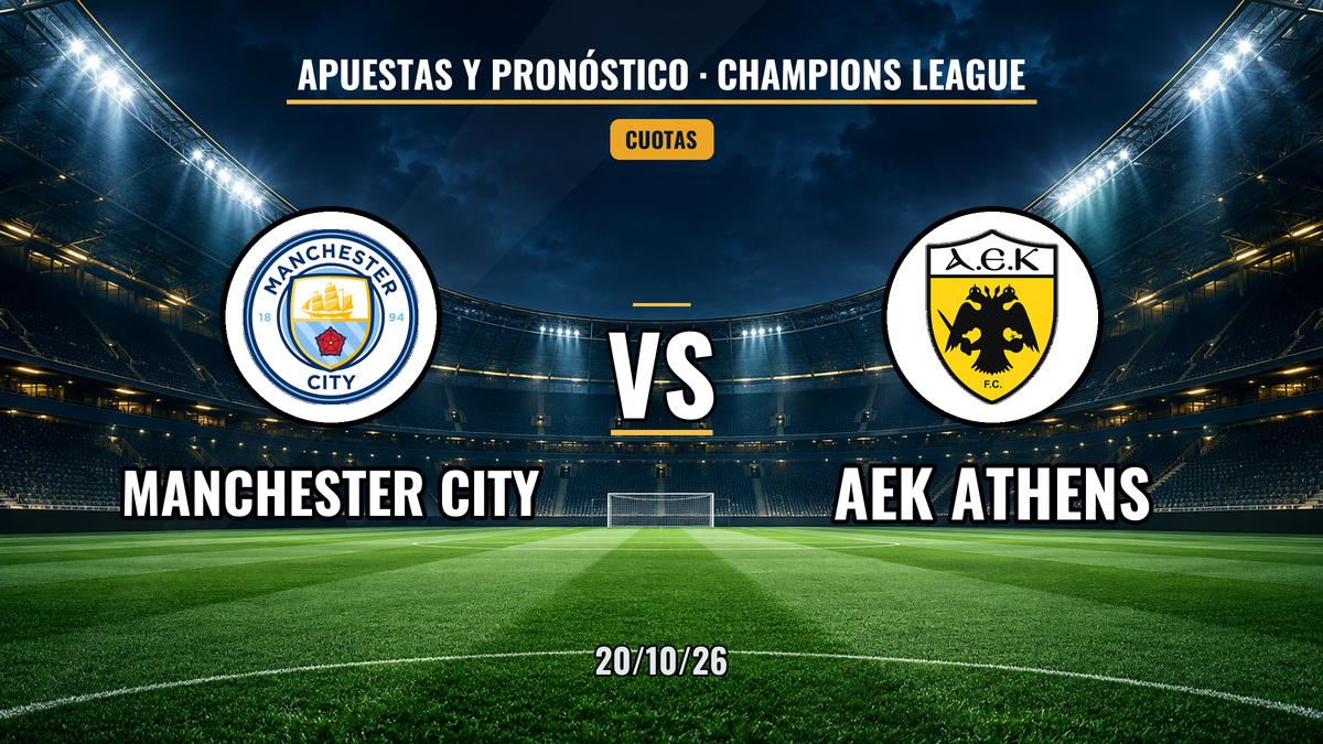 Manchester City vs AEK Athens | 20 de Octubre de 2026 | Champions League | 14:00