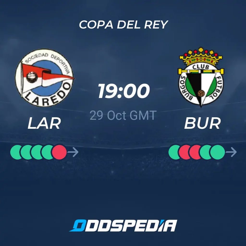 CD Laredo vs Burgos | 29 de Octubre de 2026 | Copa del rey | 14:00