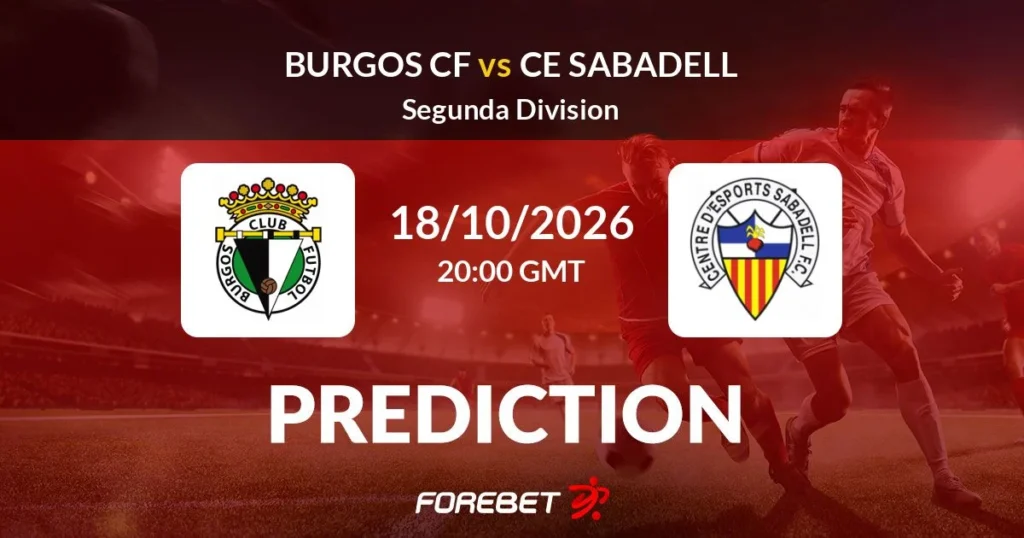 Burgos vs CE Sabadell | 18 de Octubre de 2026 | Segunda división | 14:00