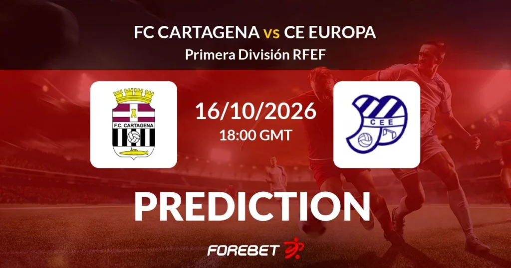 FC Cartagena vs CE Europa | 16 de Octubre de 2026 | Primera federación | 12:00