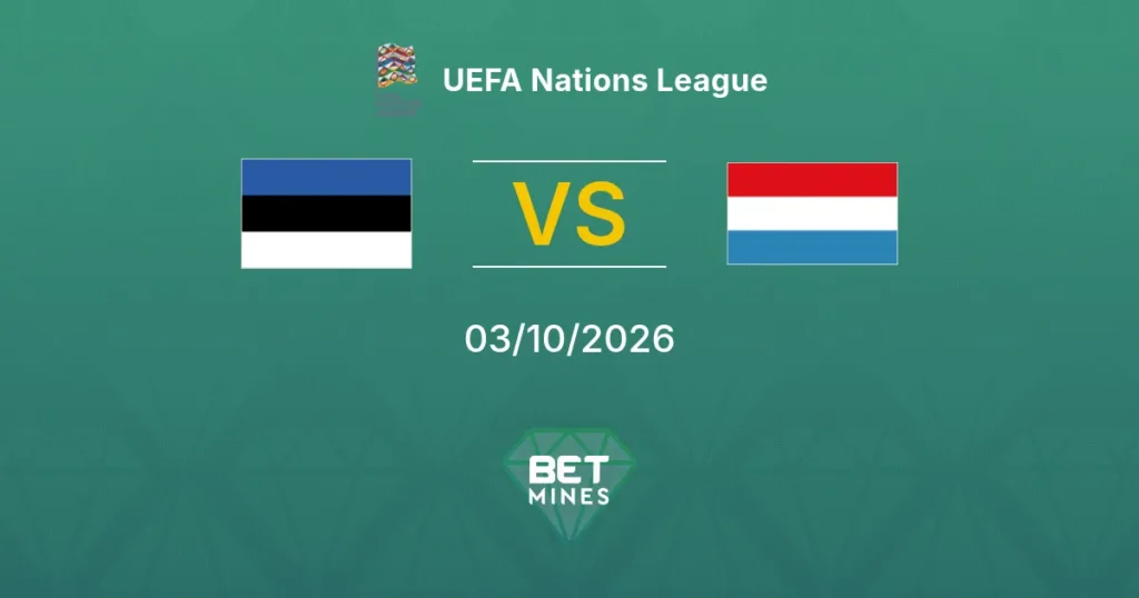 Estonia vs Luxemburgo | 03 de Octubre de 2026 | Liga de las naciones de la UEFA | 11:00