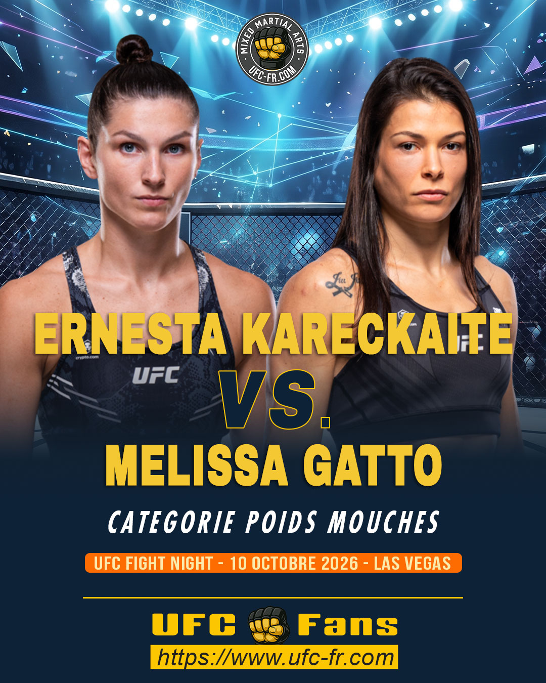 🔥 Women’s Flyweight — Ernesta Kareckaitė vs Melissa Gatto