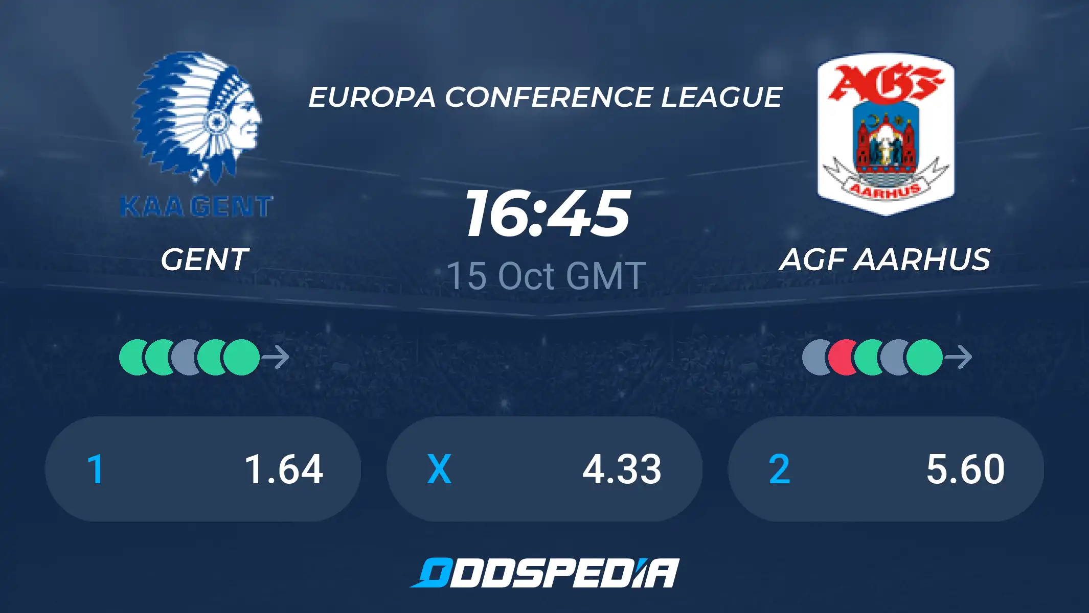 KAA Gent vs AGF Aarhus | 15 de Octubre de 2026 | Conference League | 11:45