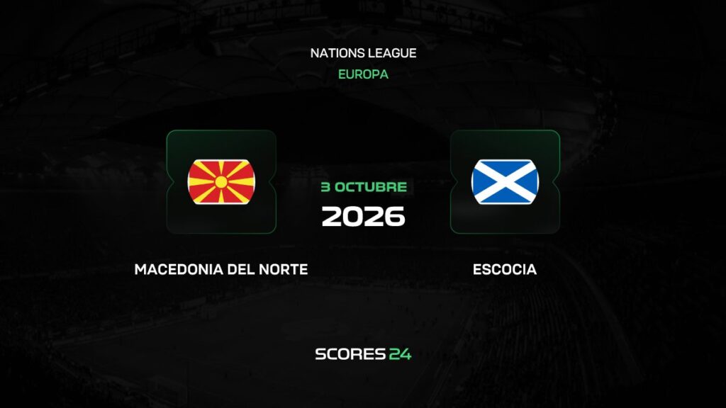 Macedonia del Norte vs Escocia | 03 de Octubre de 2026 | Liga de las naciones de la UEFA | 13:45