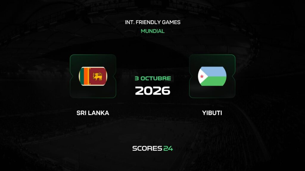 Sri Lanka vs Yibuti | 03 de Octubre de 2026 | Amistosos selecciones | 07:00
