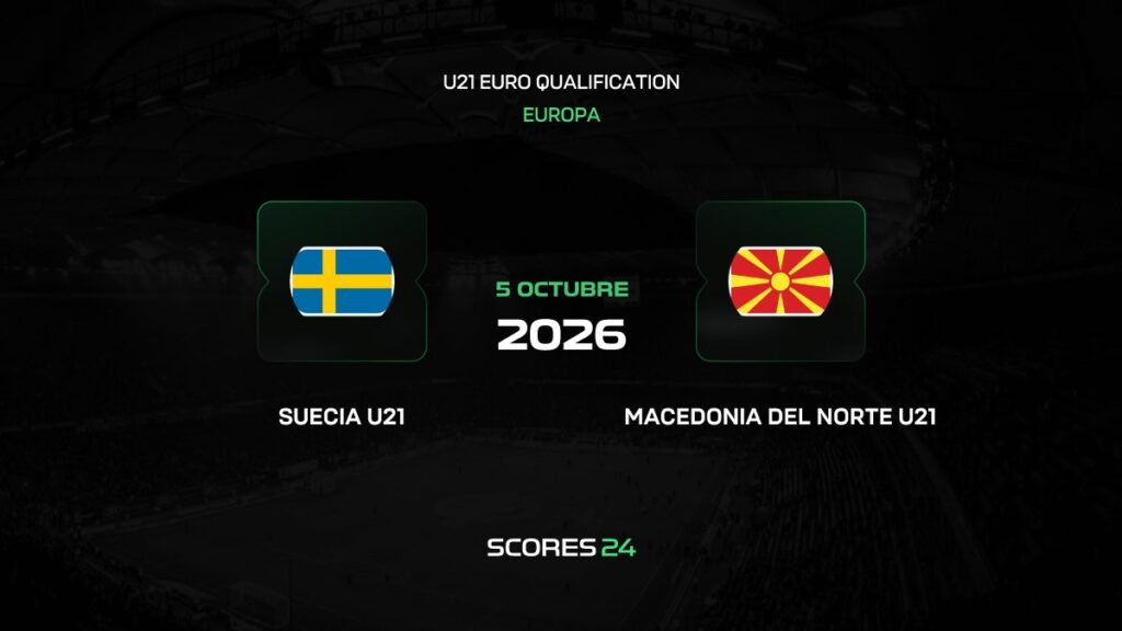 Suecia Sub 21 vs Macedonia del Norte Sub 21 | 05 de Octubre de 2026 | Clasificación europeo sub 21 | 11:30