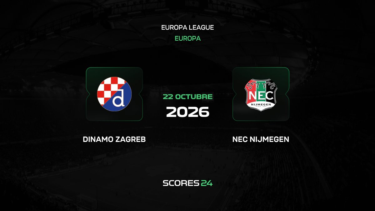 Dinamo Zagreb vs NEC Nijmegen | 22 de Octubre de 2026 | Europa League | 11:45