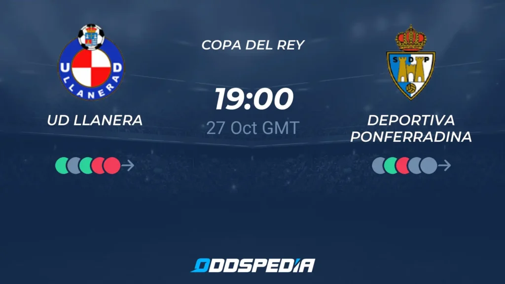 UD Llanera vs Ponferradina | 27 de Octubre de 2026 | Copa del rey | 14:00
